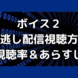 ボイス2見逃し配信はどこで見れる?無料視聴方法と視聴率もチェック