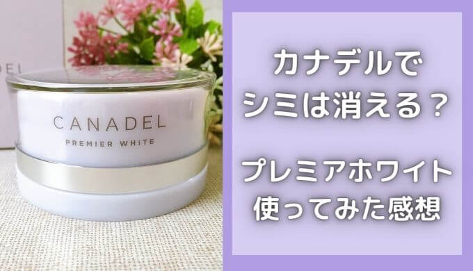 カナデルでシミは消える！？プレミアホワイトを使ってみた効果と感想